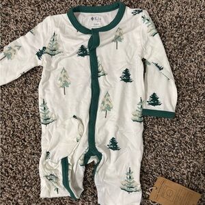 Kyte Baby Green Trees footie 3-6M